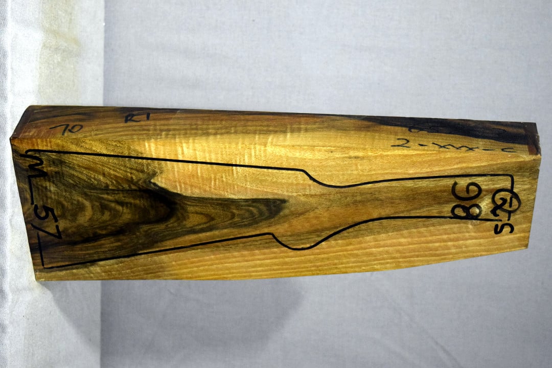 Right side of QS 098 stockwood blank