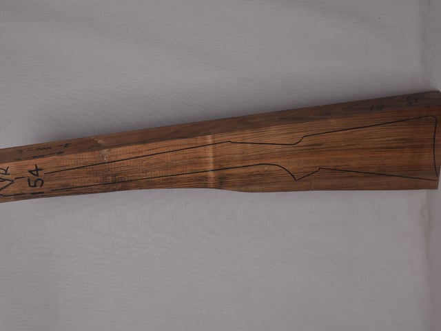 Left side of VR 154 stockwood blank