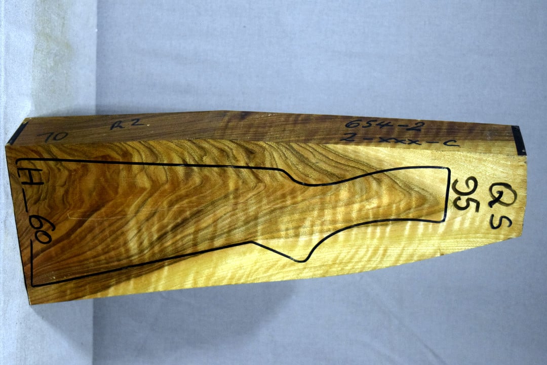 Right side of QS 095 stockwood blank