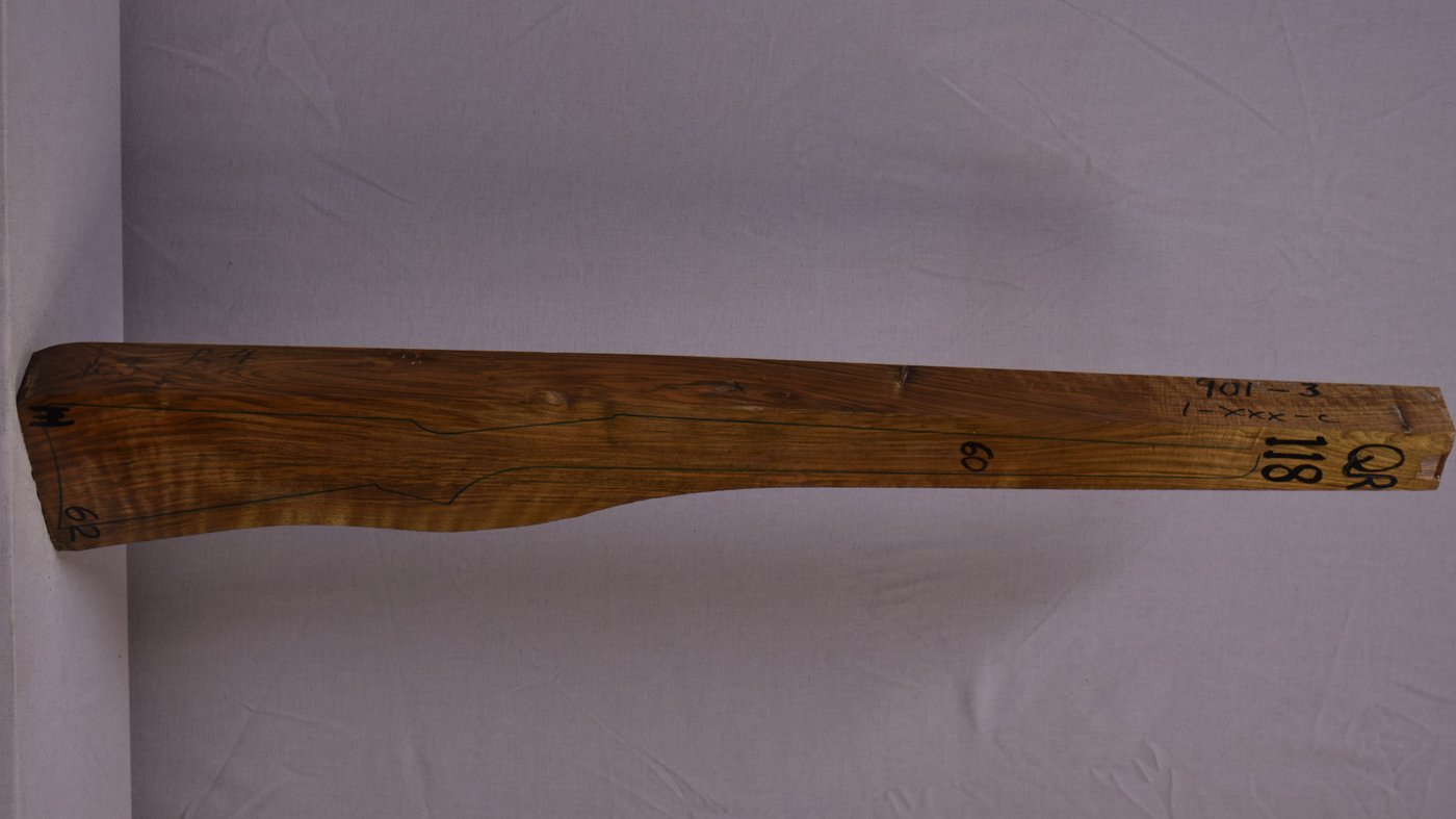 Right side of QR 118 stockwood blank