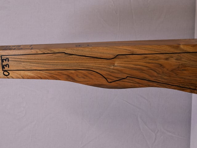 Left side of QTD 033 stockwood blank