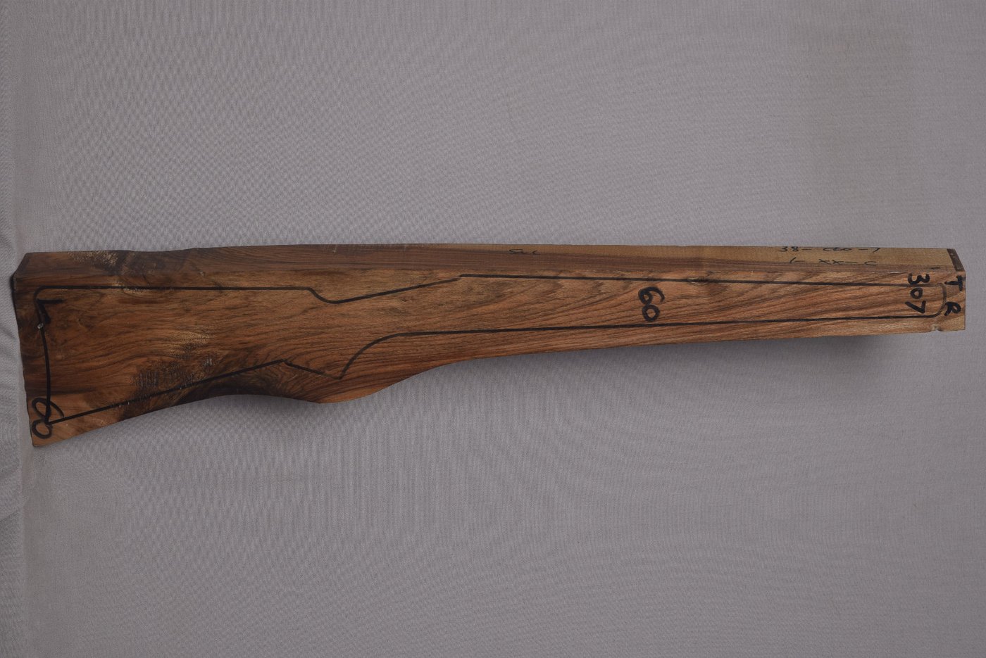 Right side of TR 307 stockwood blank