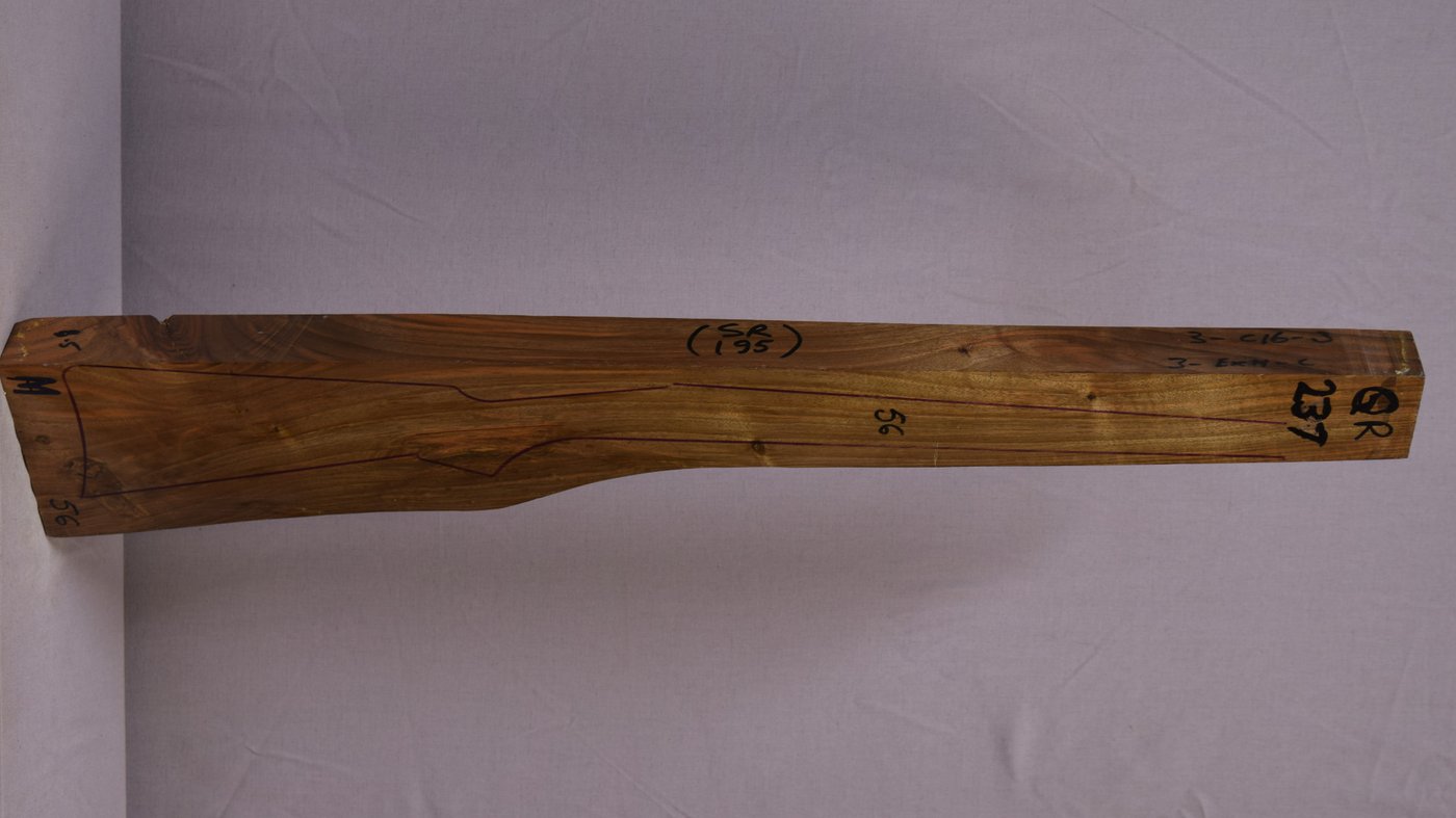 Right side of QR 237 stockwood blank
