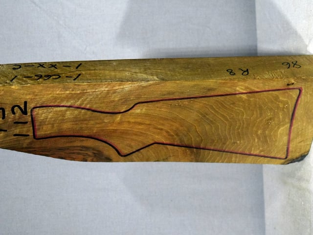 Left side of TS 112 stockwood blank