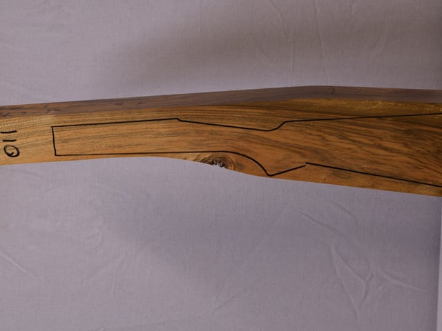 Left side of QTD 011 stockwood blank