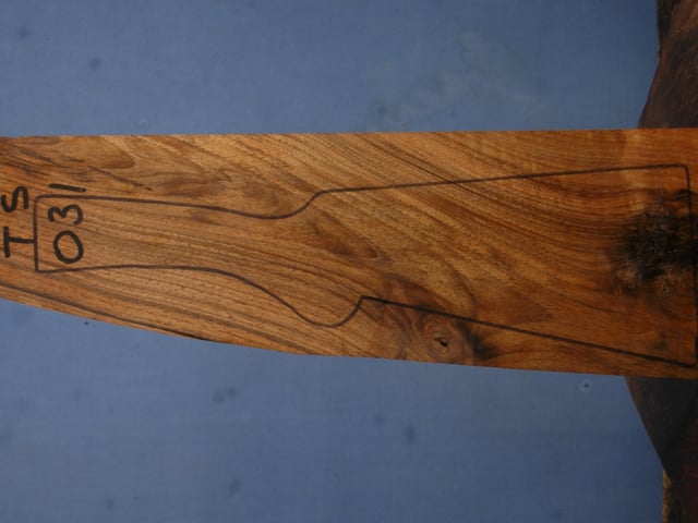 Left side of TS 031 stockwood blank