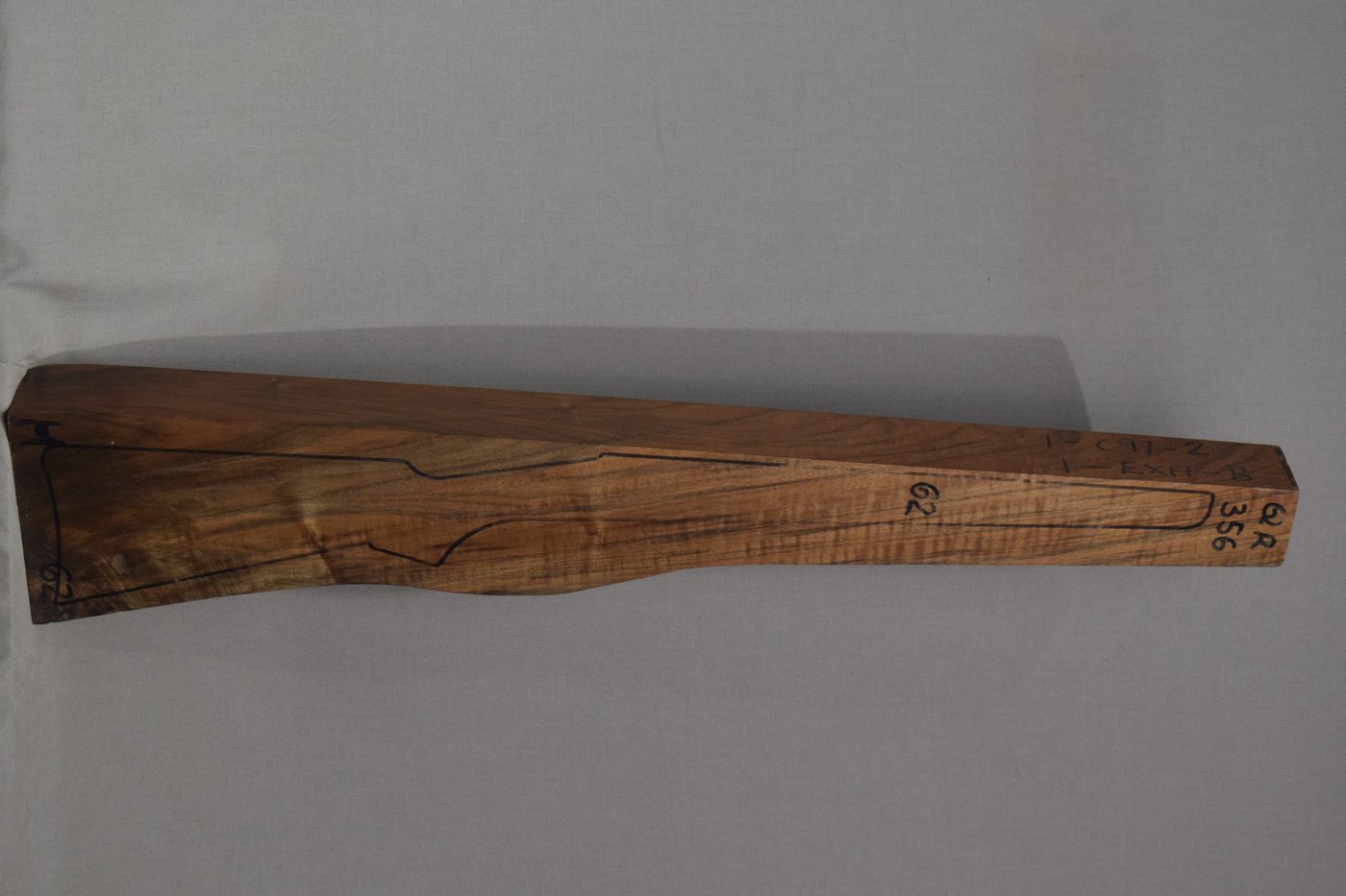 Right side of QR 356 stockwood blank