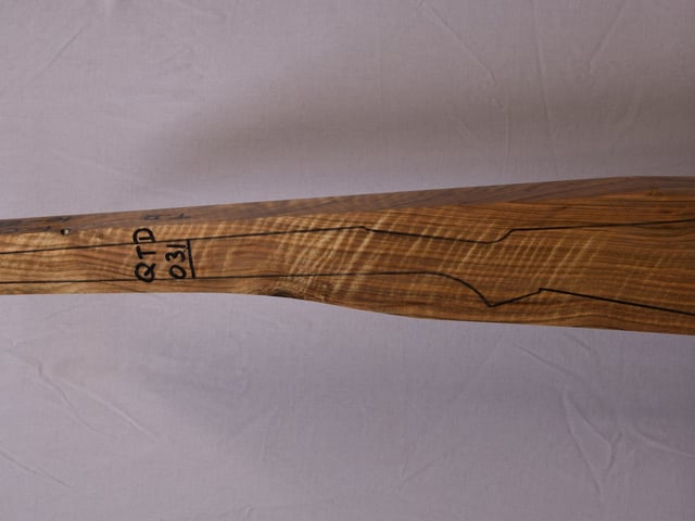 Left side of QTD 031 stockwood blank