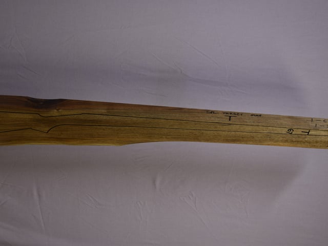 Right side of STDM 003 Target stockwood blank