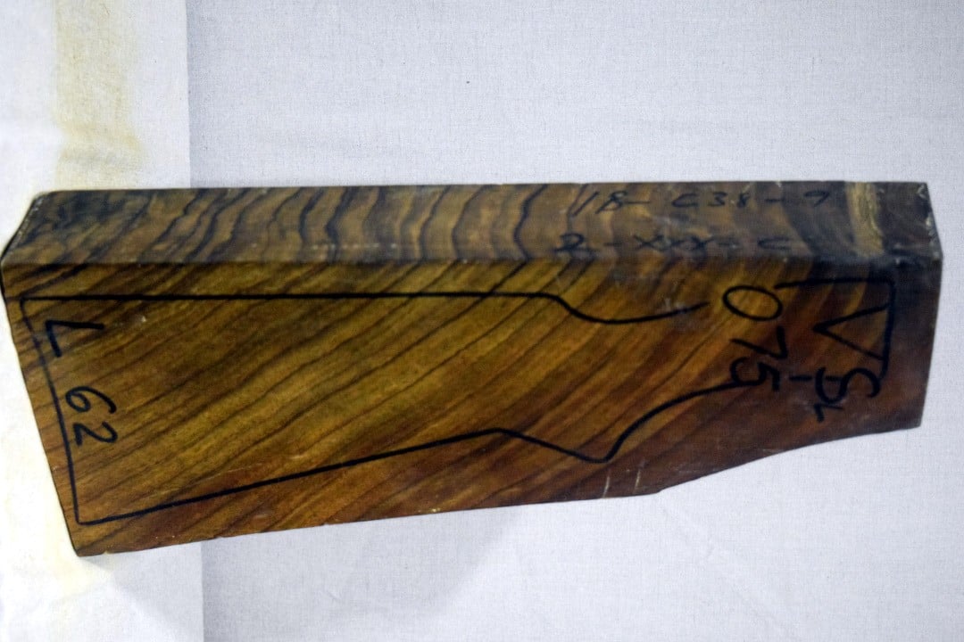 Right side of VS 075 stockwood blank