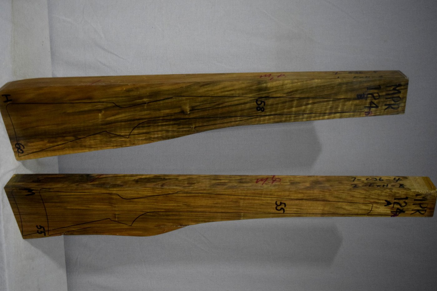 Right side of MPR 124A & 124B stockwood blank