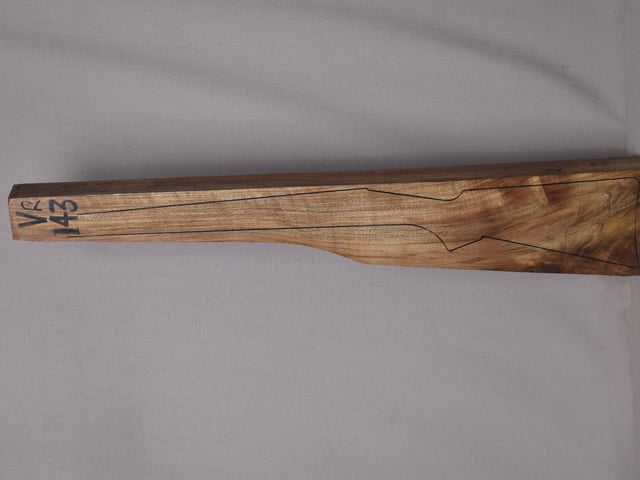 Left side of TR 143 stockwood blank