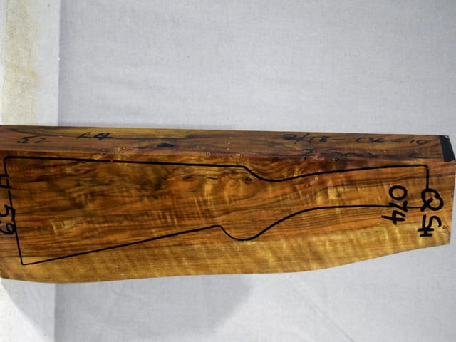 Right side of QS 074 stockwood blank
