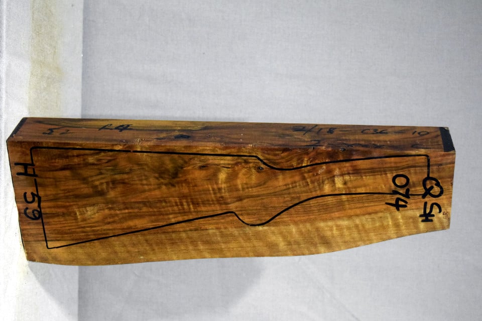 Right side of QS 074 stockwood blank