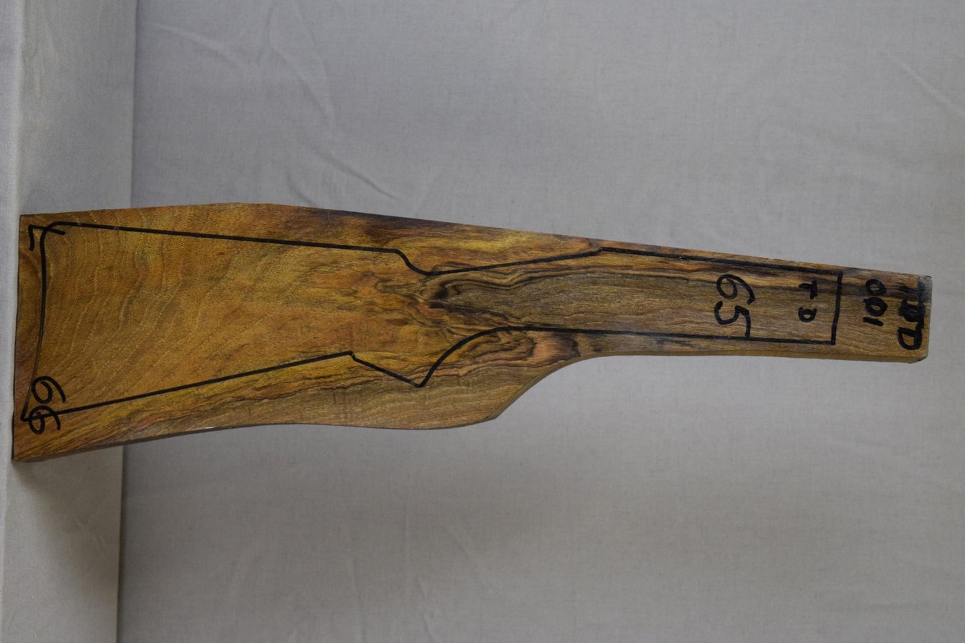 Right side of TTD 001 stockwood blank