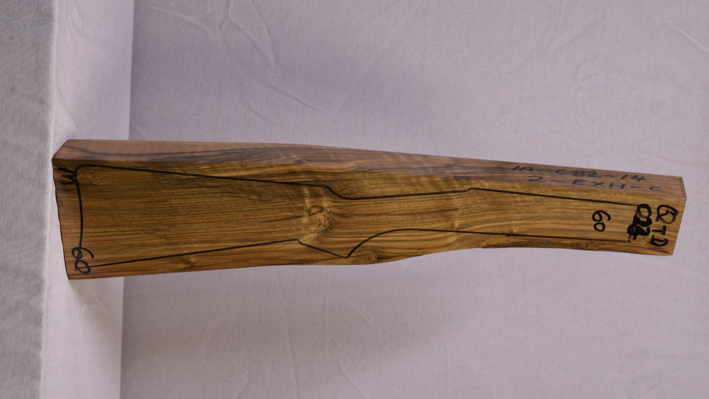 Right side of QTD 023 stockwood blank