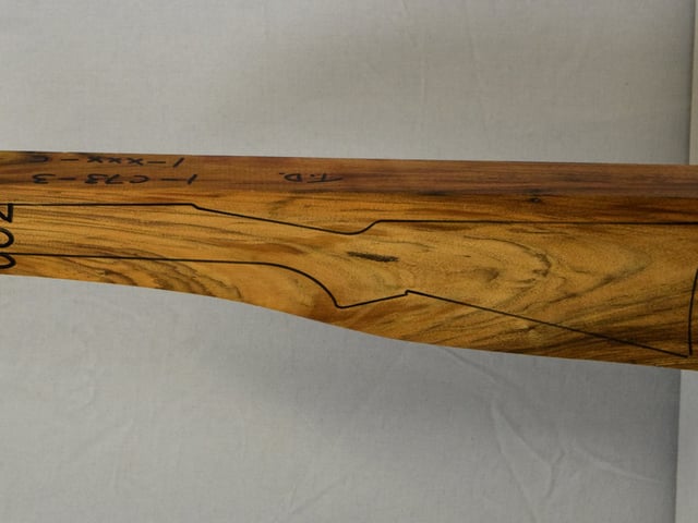 Left side of NTD 002 stockwood blank