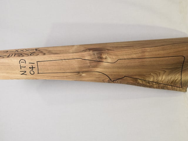 Left side of NTD 041 stockwood blank