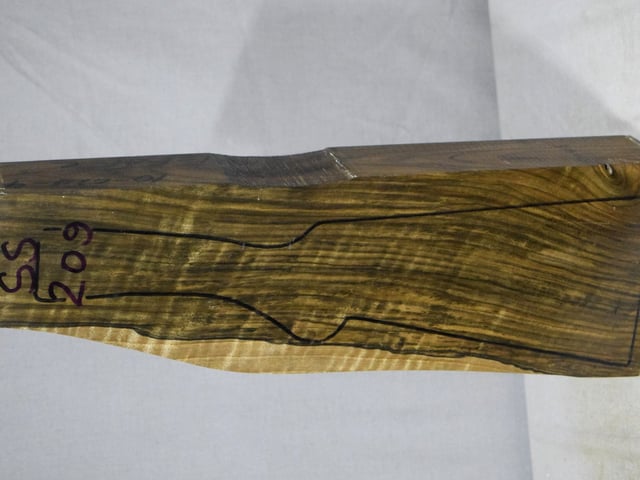 Left side of SS 209 stockwood blank