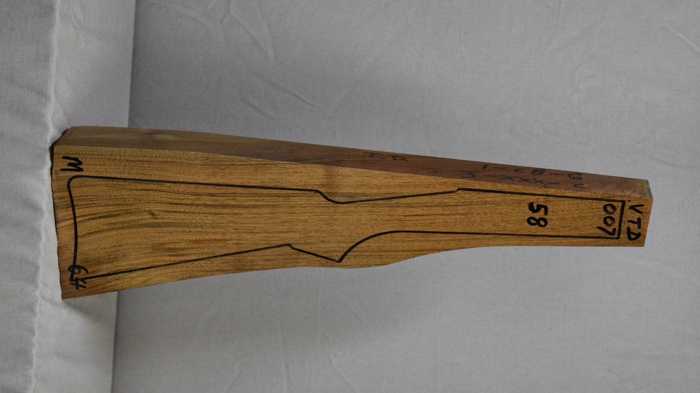 Right side of VTD 007 stockwood blank