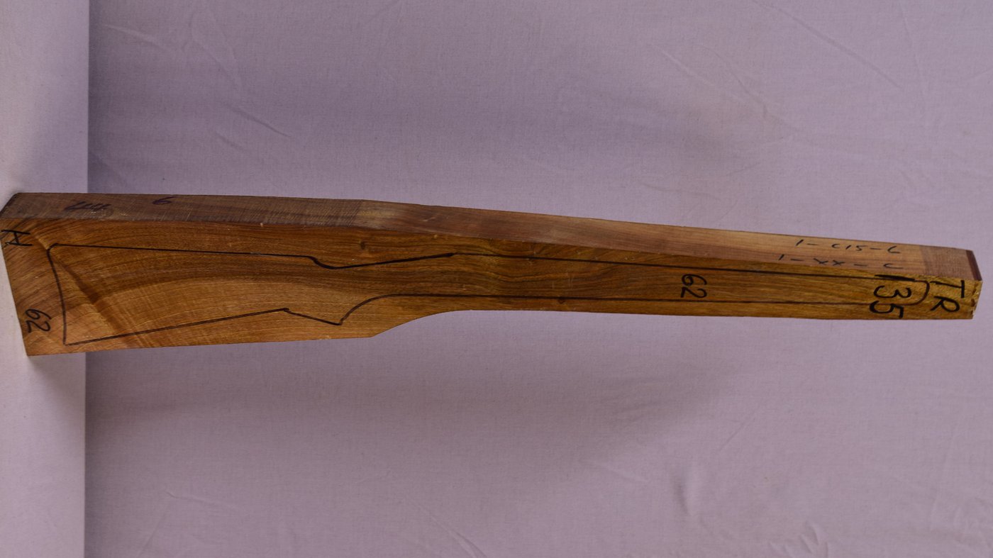 Right side of TR 135 stockwood blank
