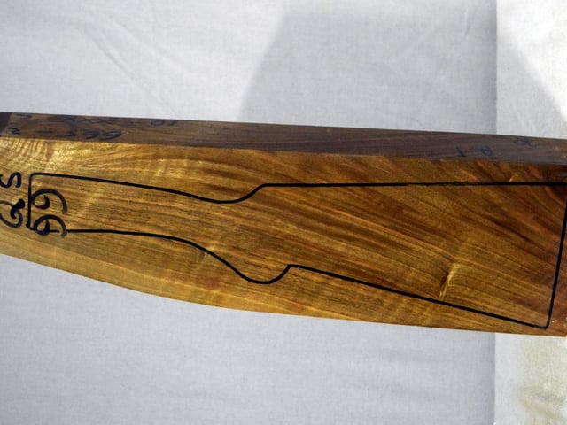 Left side of QS 099 stockwood blank