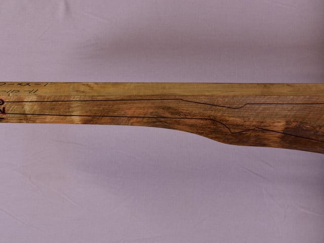 Left side of TR 126 stockwood blank