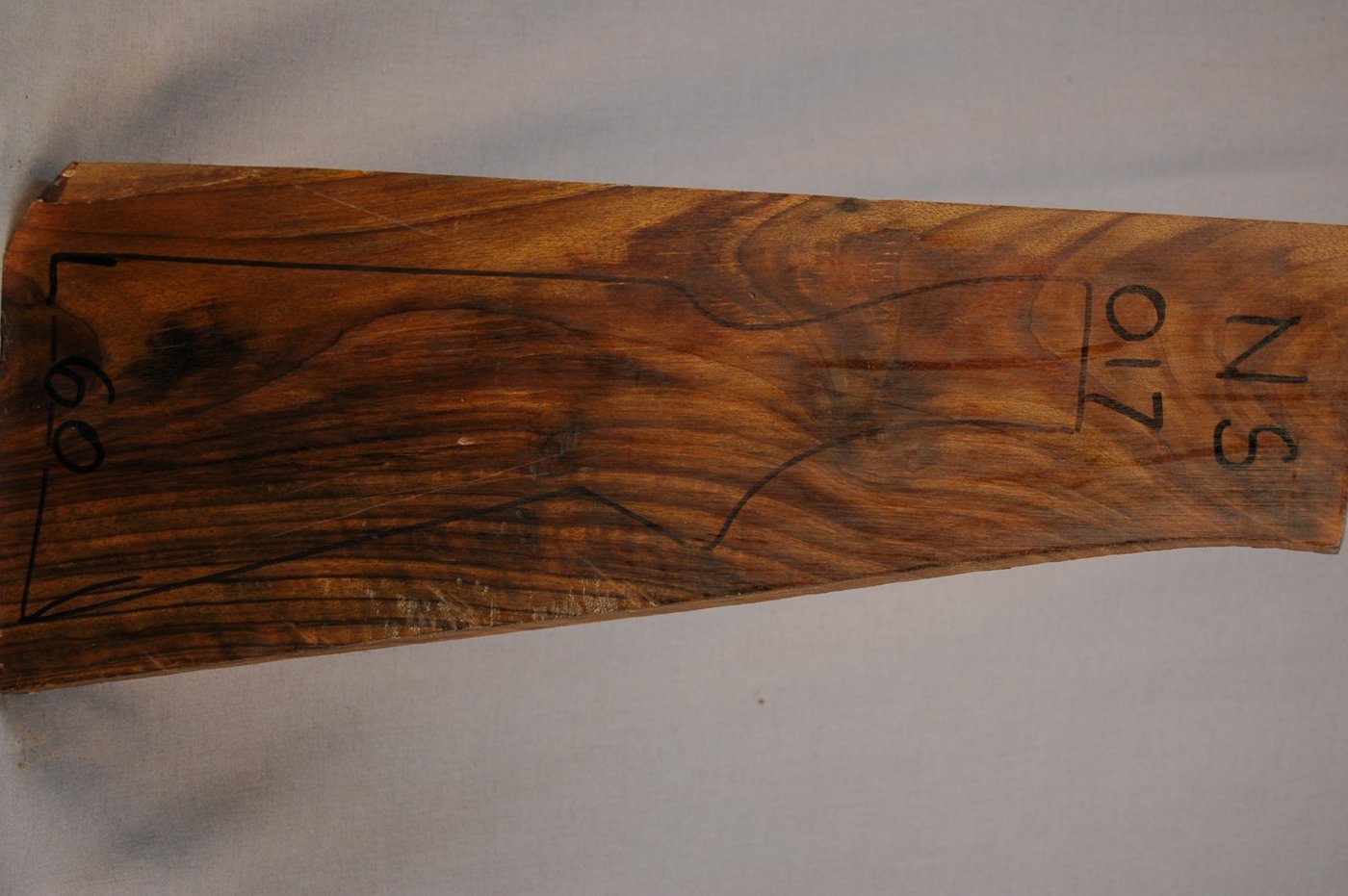 Right side of NS 017 stockwood blank