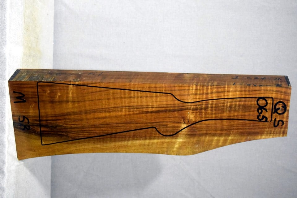 Right side of QS 065 stockwood blank