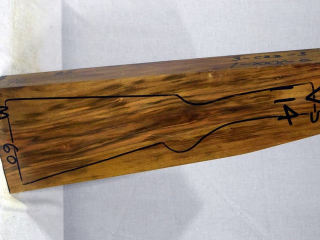 Right side of VS 114 stockwood blank