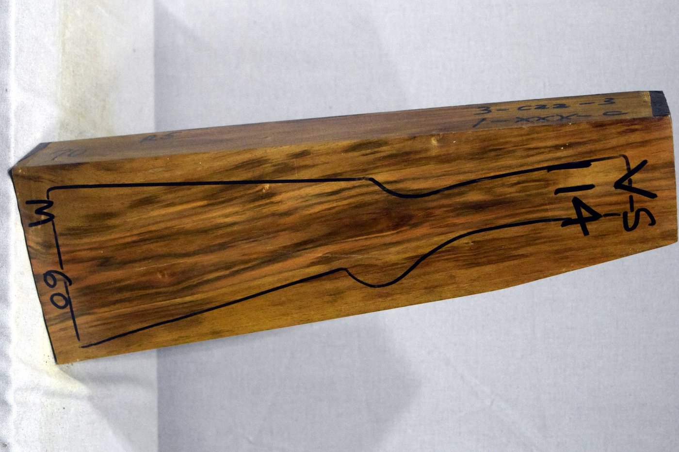 Right side of VS 114 stockwood blank