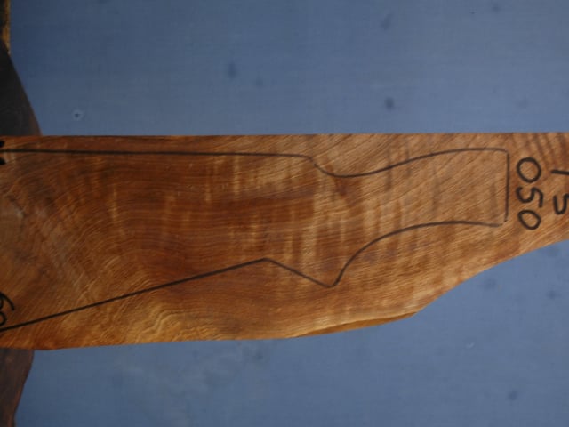 Right side of TS 050 stockwood blank