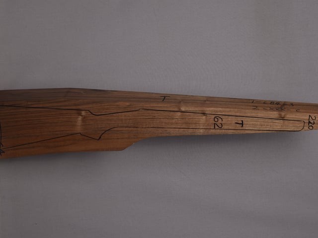 Right side of NR 220 stockwood blank
