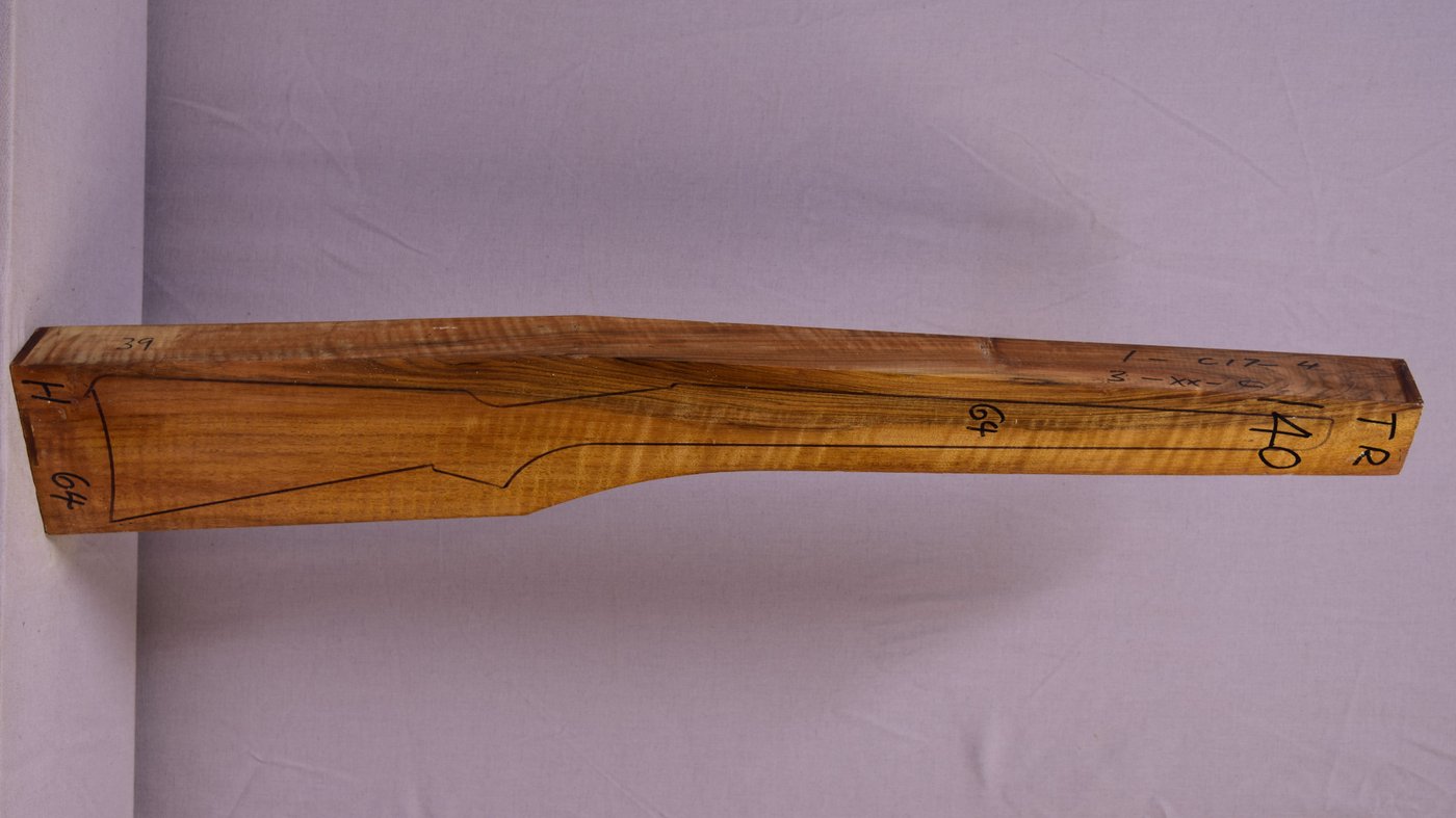 Right side of TR 140 stockwood blank
