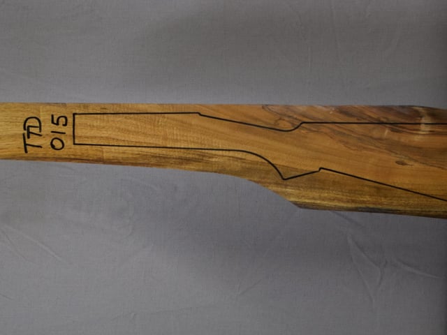 Left side of TTD 015 stockwood blank