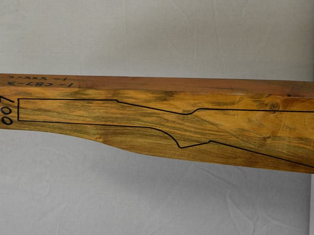Left side of NTD 007 stockwood blank