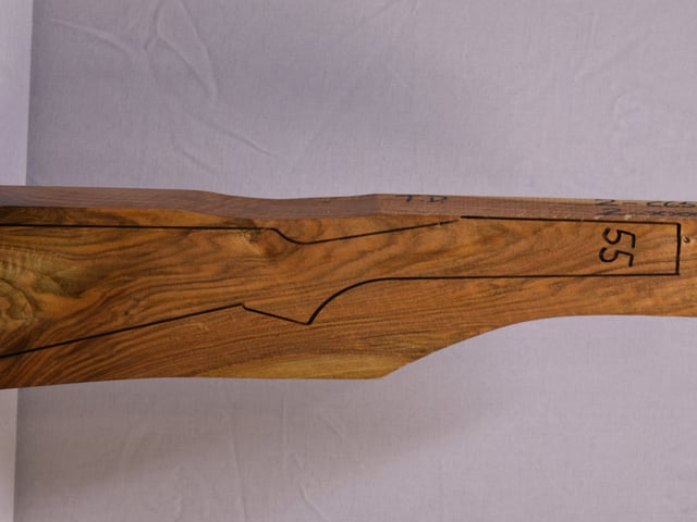 Right side of QTD 026 stockwood blank
