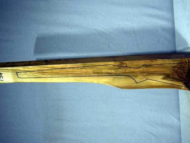 Left side of NR 194 stockwood blank