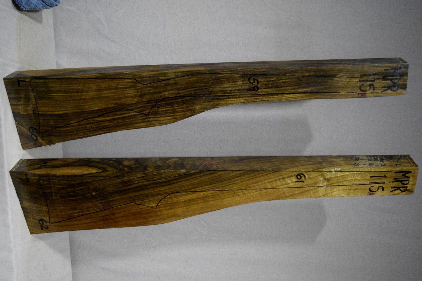 Right side of MPR 115A & 115B stockwood blank