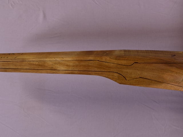 Left side of TR 135 stockwood blank