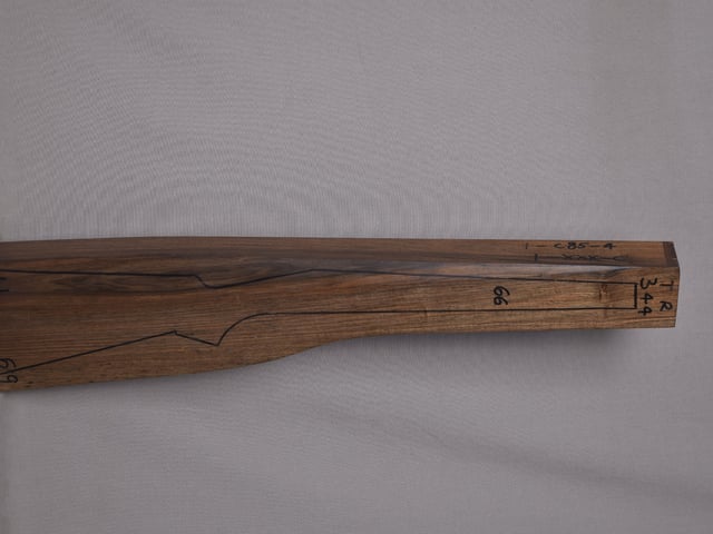 Right side of TR 344 stockwood blank