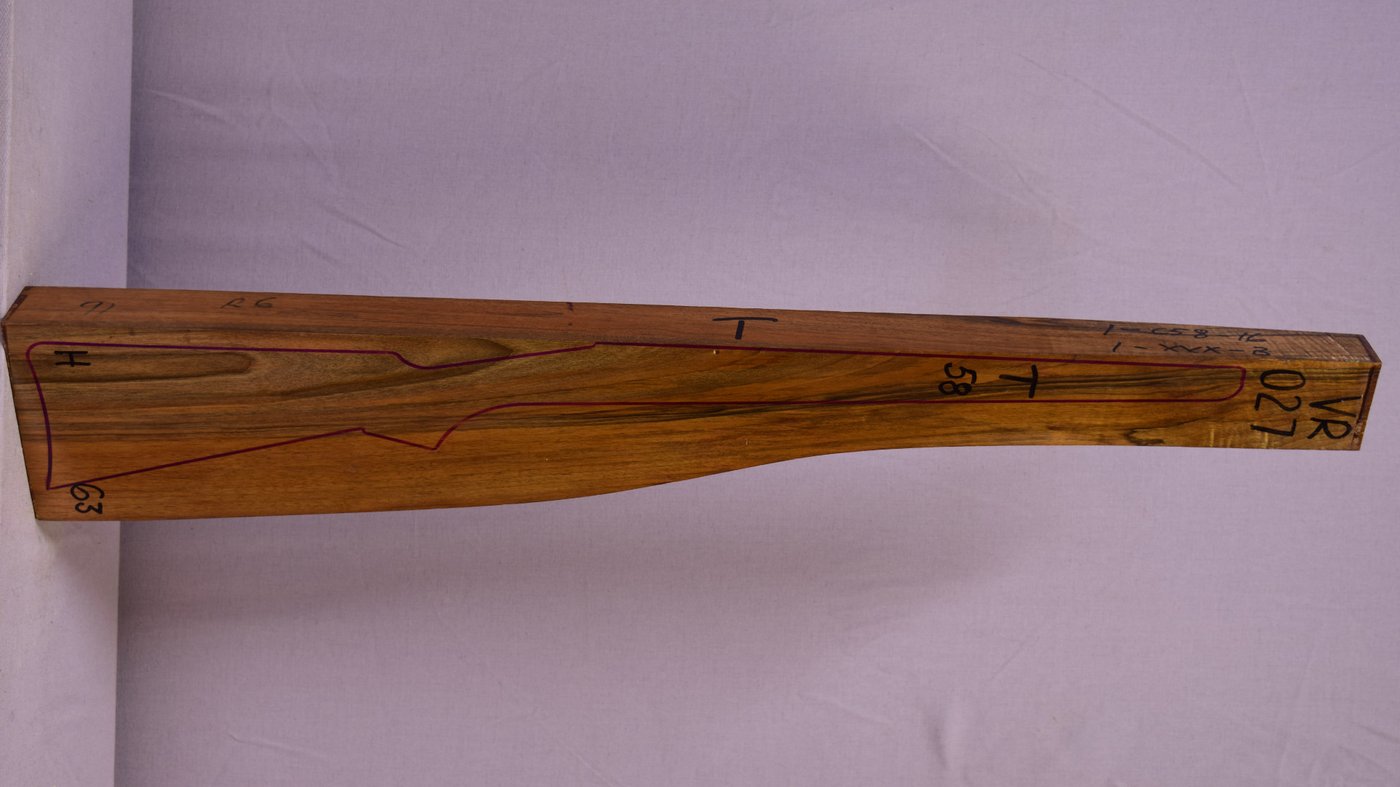 Right side of VR027 stockwood blank