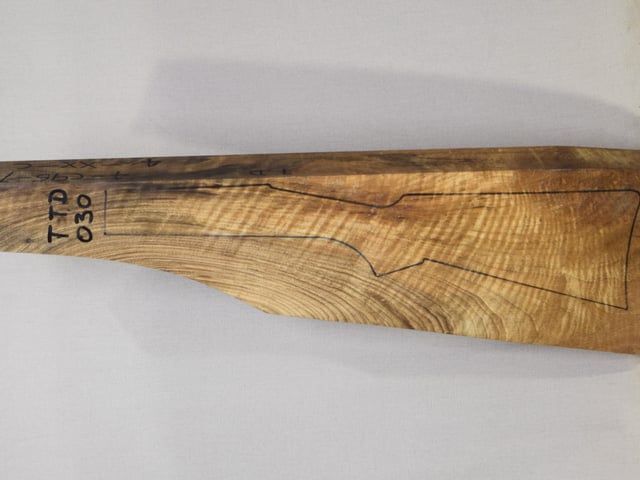 Left side of TTD 030 stockwood blank