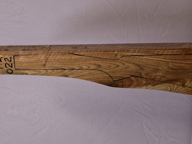 Left side of TD 022 stockwood blank