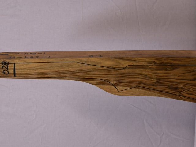 Left side of QTD 028 stockwood blank
