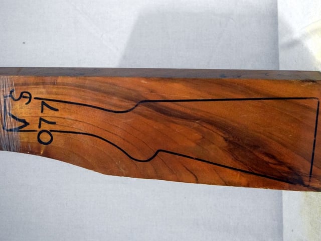 Left side of VS 077 stockwood blank