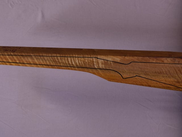 Left side of TR 100 stockwood blank