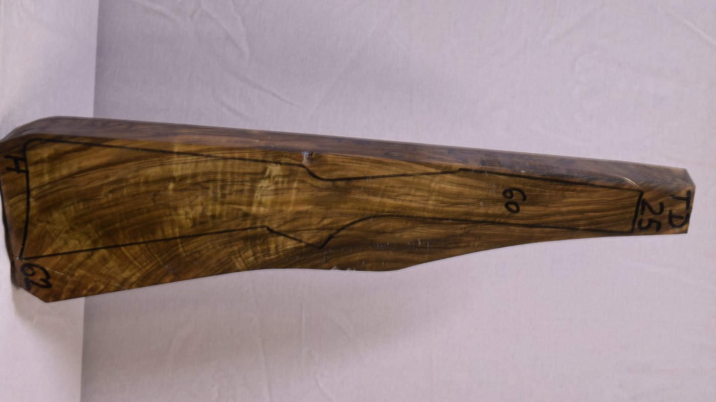 Right side of TD 025 stockwood blank