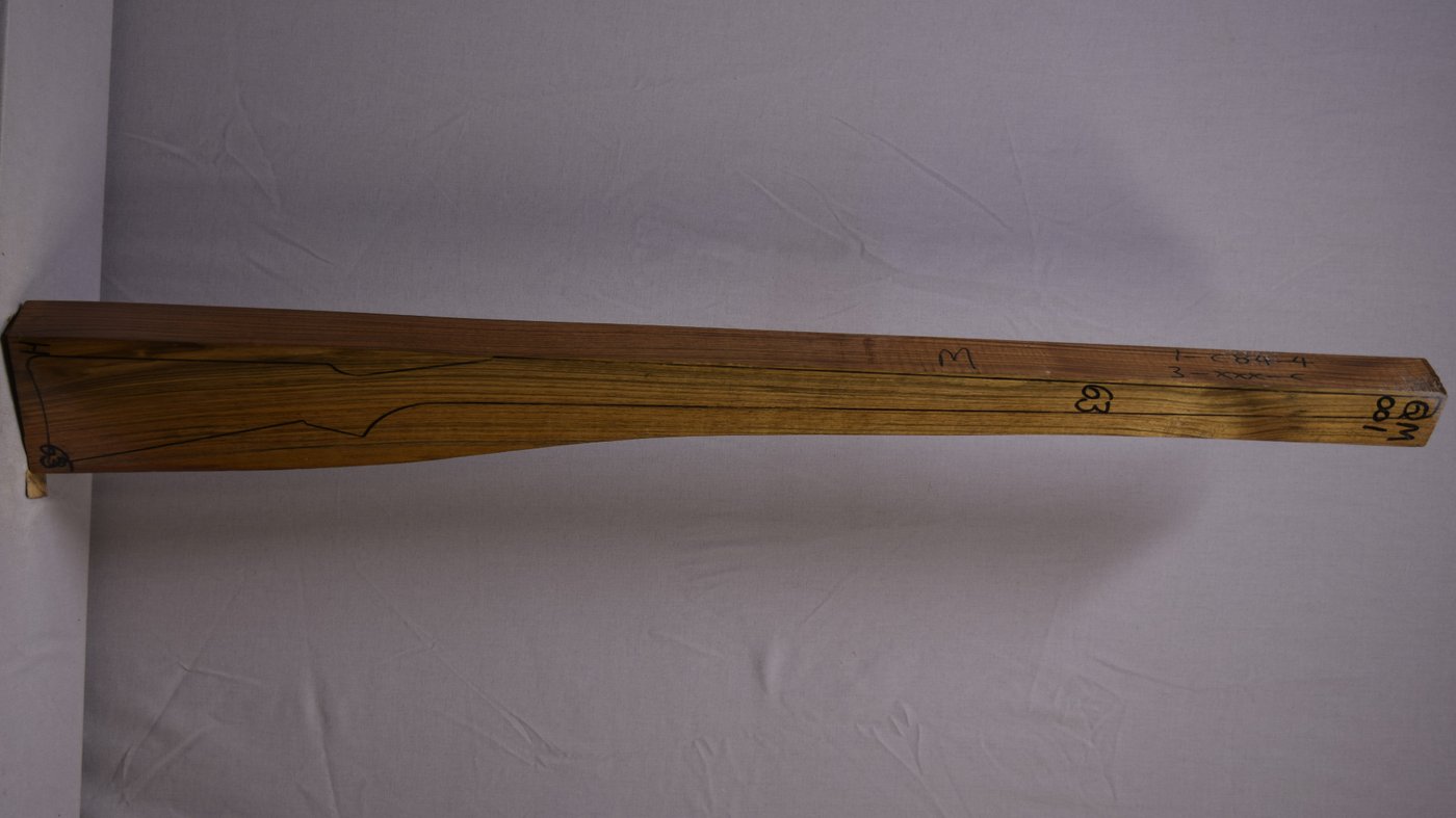 Right side of QM 001 stockwood blank