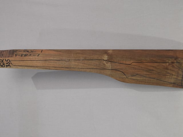 Left side of QR 335 stockwood blank